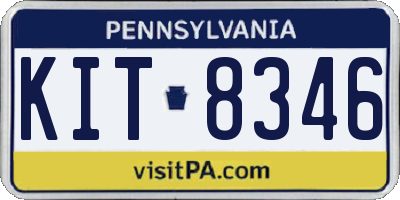 PA license plate KIT8346