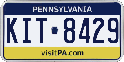 PA license plate KIT8429