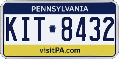 PA license plate KIT8432
