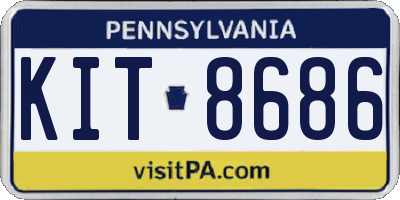 PA license plate KIT8686