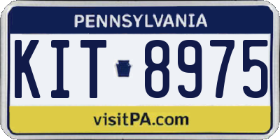 PA license plate KIT8975
