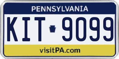 PA license plate KIT9099