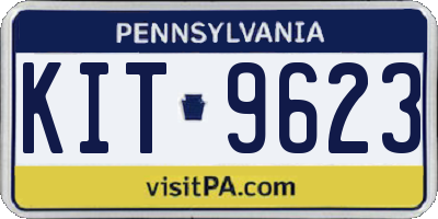 PA license plate KIT9623