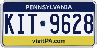 PA license plate KIT9628