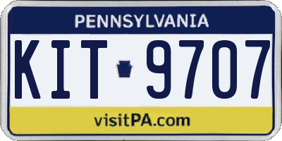 PA license plate KIT9707