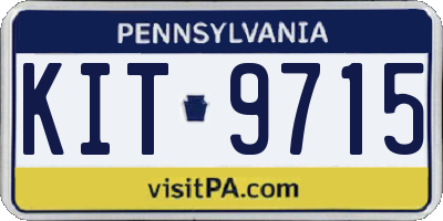 PA license plate KIT9715