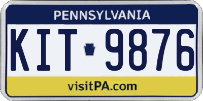PA license plate KIT9876