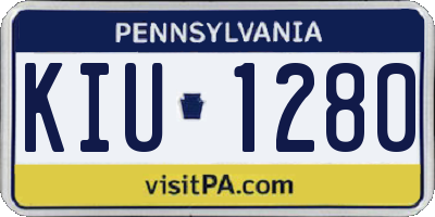 PA license plate KIU1280
