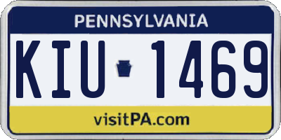PA license plate KIU1469