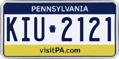 PA license plate KIU2121