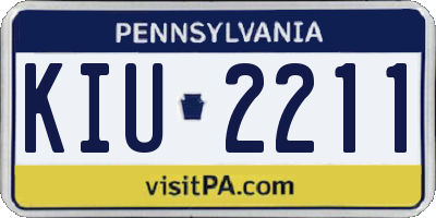 PA license plate KIU2211