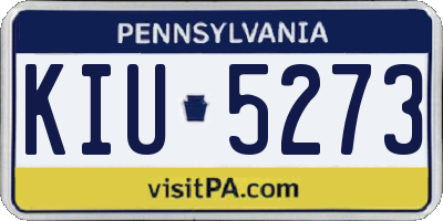 PA license plate KIU5273