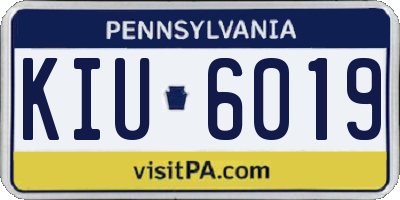 PA license plate KIU6019