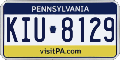 PA license plate KIU8129