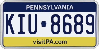 PA license plate KIU8689