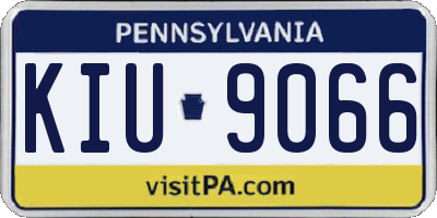 PA license plate KIU9066