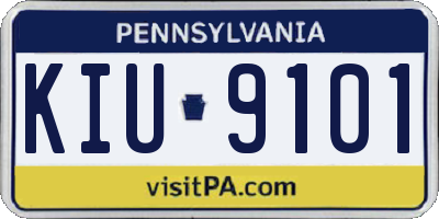 PA license plate KIU9101