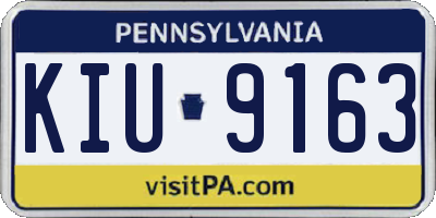 PA license plate KIU9163