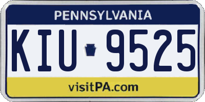PA license plate KIU9525