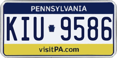PA license plate KIU9586