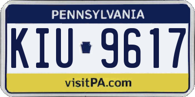 PA license plate KIU9617