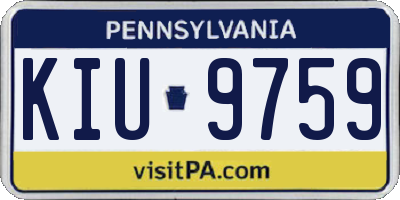 PA license plate KIU9759