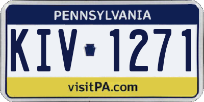 PA license plate KIV1271
