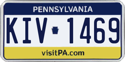 PA license plate KIV1469