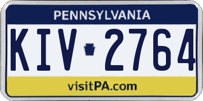 PA license plate KIV2764