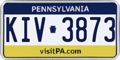 PA license plate KIV3873