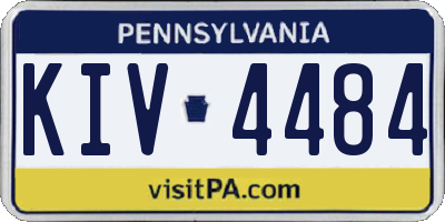 PA license plate KIV4484