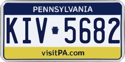 PA license plate KIV5682