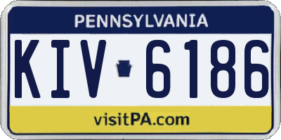 PA license plate KIV6186