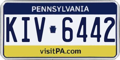 PA license plate KIV6442