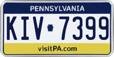 PA license plate KIV7399