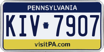 PA license plate KIV7907