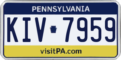 PA license plate KIV7959