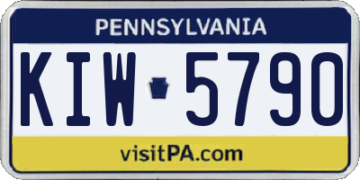 PA license plate KIW5790