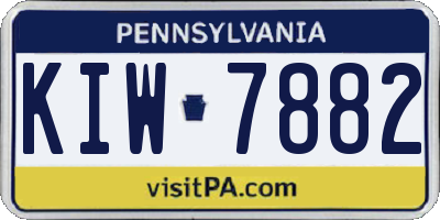 PA license plate KIW7882