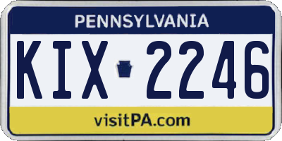 PA license plate KIX2246