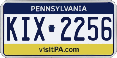 PA license plate KIX2256
