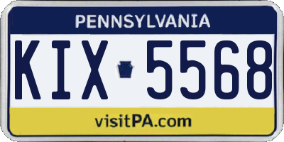 PA license plate KIX5568