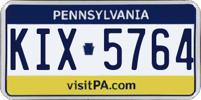 PA license plate KIX5764