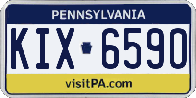 PA license plate KIX6590