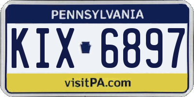 PA license plate KIX6897