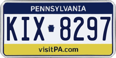 PA license plate KIX8297