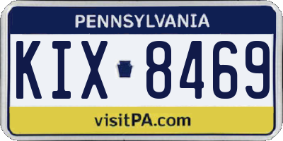 PA license plate KIX8469