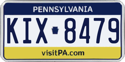 PA license plate KIX8479