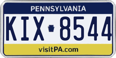 PA license plate KIX8544