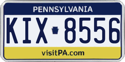 PA license plate KIX8556